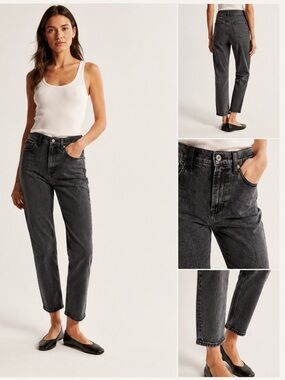 Abercrombie & Fitch The Skinny High Rise Jeans Size 26 Black Wash Skinny
